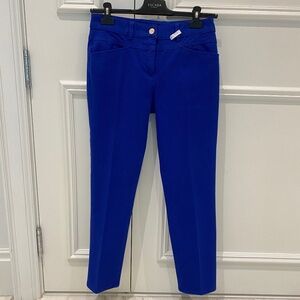 ESCADA Bright Blue Stretch Cotton Pants